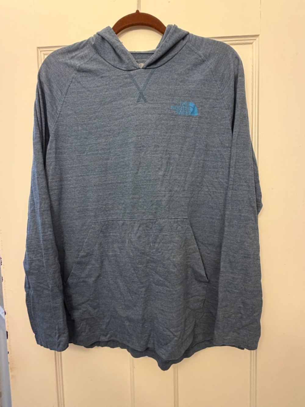 The North Face Men’s Heathered Light Blue Hoodie